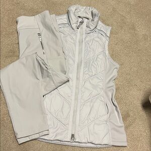 Athleta 2-Piece Ankle Pants and Quilted Vest Set